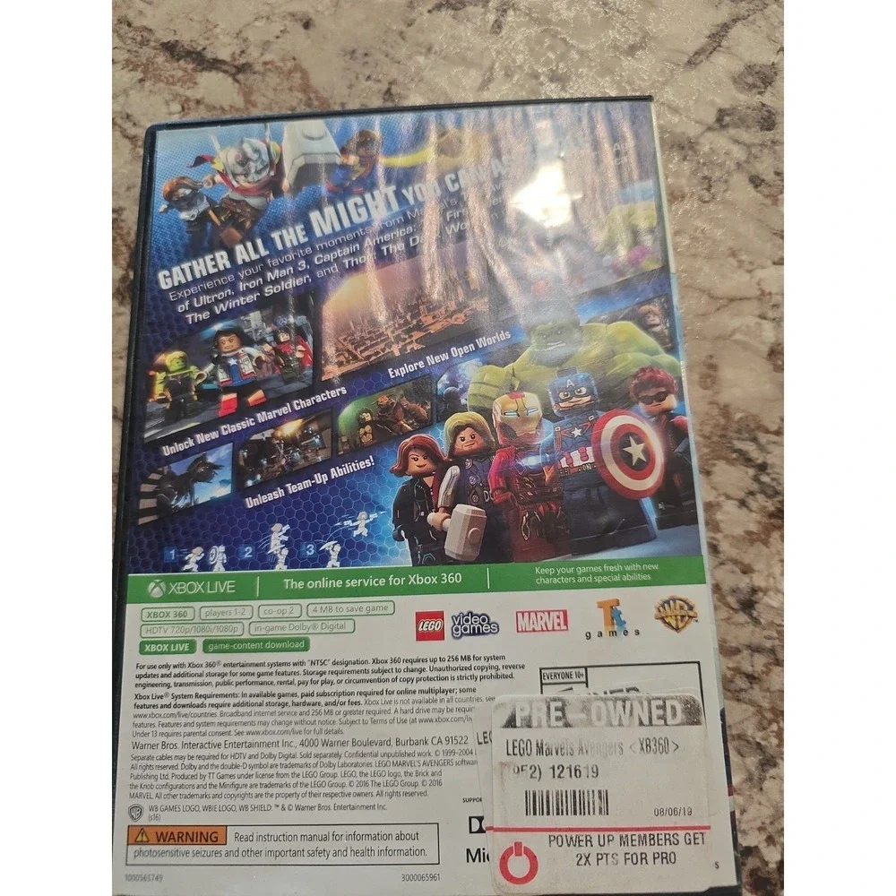 LEGO Marvel's Avengers Microsoft Xbox 360 No Manual
